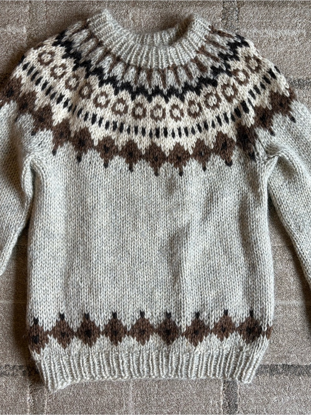 Vintage Hilda Ltd Icelandic Natural Wool Nordic Pattern Sweater Women’s Medium